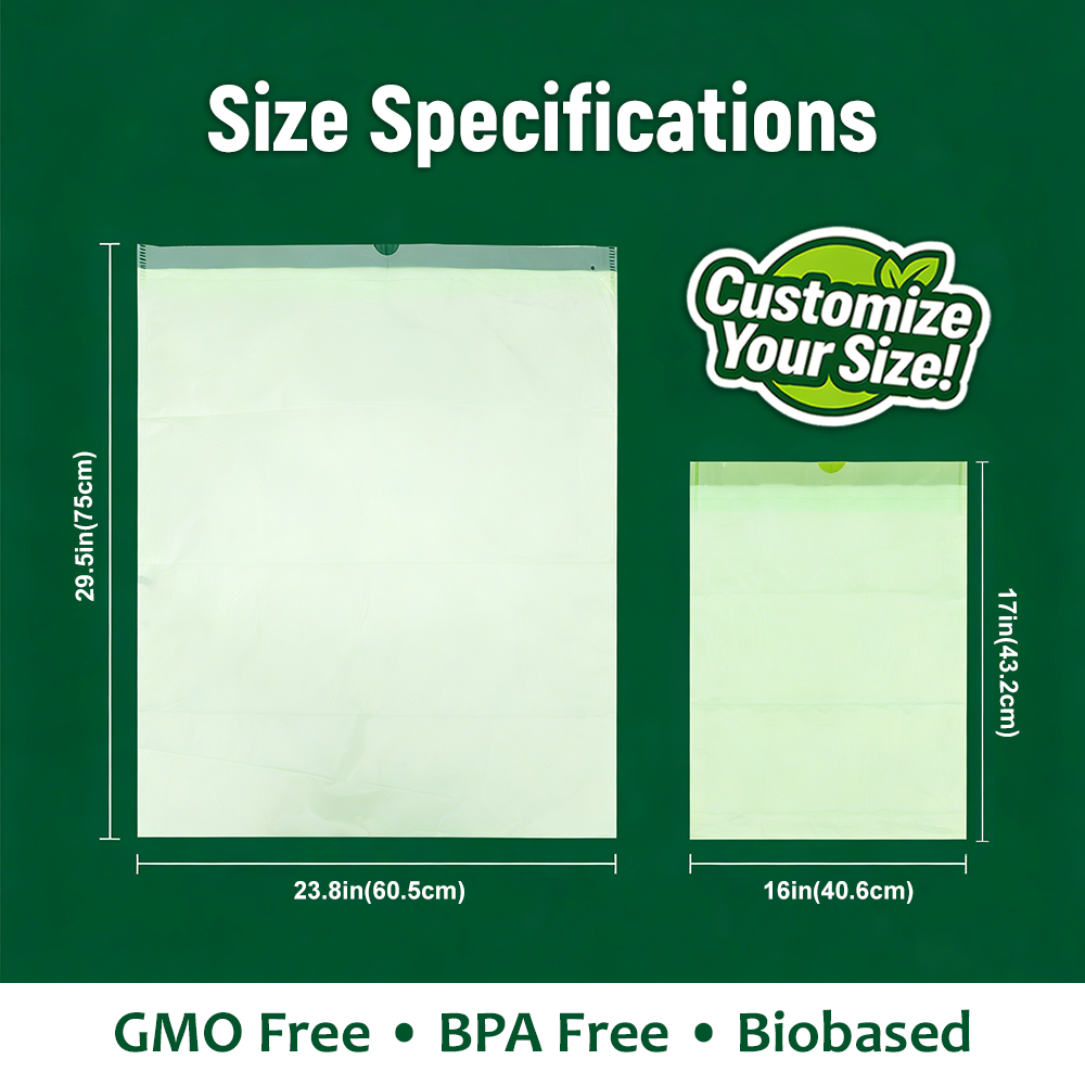 Compostable Biodegradable Drawstring Garbage Bin Waste Trash Bags