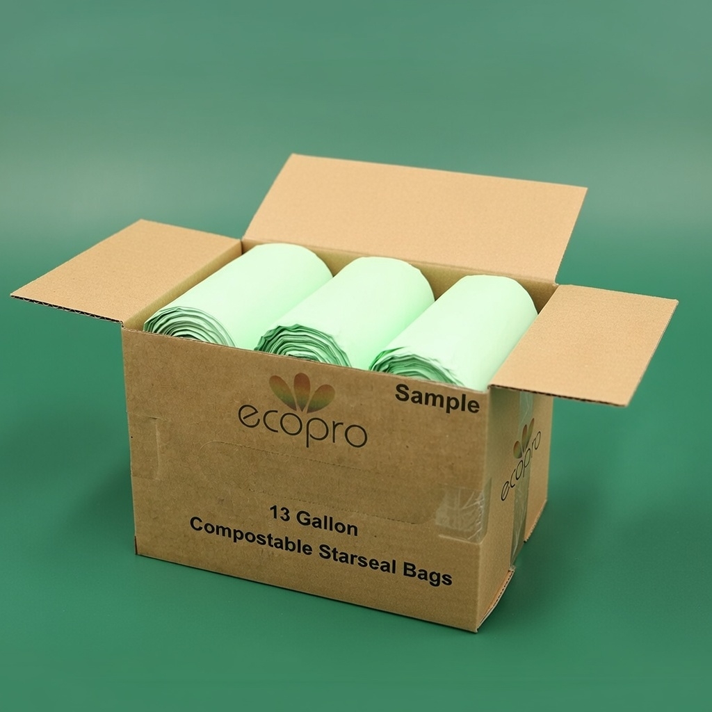 Compostable Biodegradable Star Seal Trash Garbage Bin Waste Bags