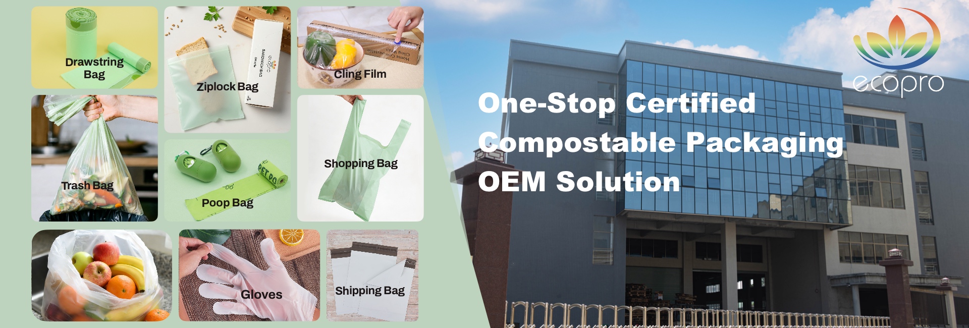 Ecopro China Compostable Plastic Bag Manufactory
